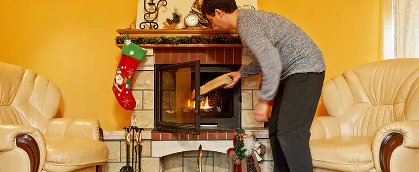 Rusted Metal Fireplace Restoration in Wilmington, Massachusetts
