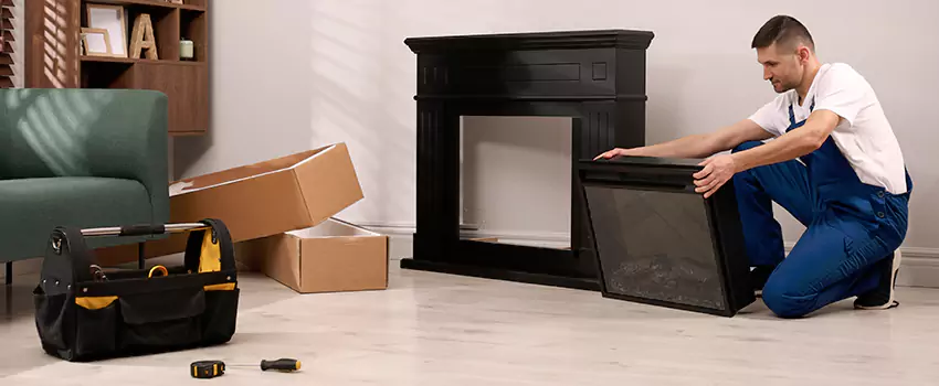 Old Rusted Metal Fireplace Repair And Replacement in Wilmington, MA